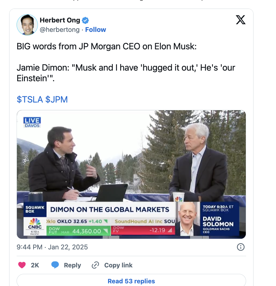 摩根大通CEO戴蒙：债市迟早会出现裂痕