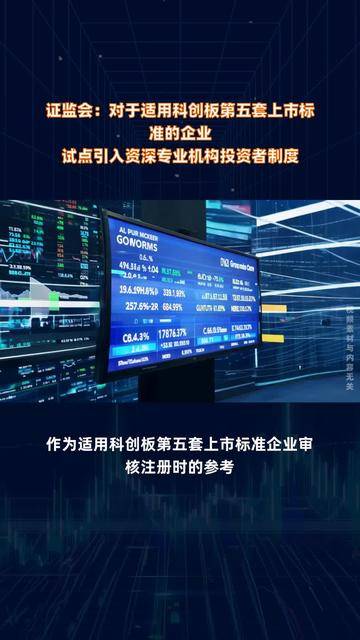 下周二上会,科创板第五套标准来了!