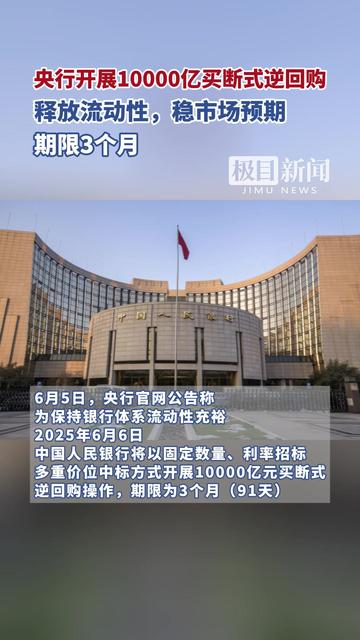 央行7月15日开展14000亿买断式逆回购
