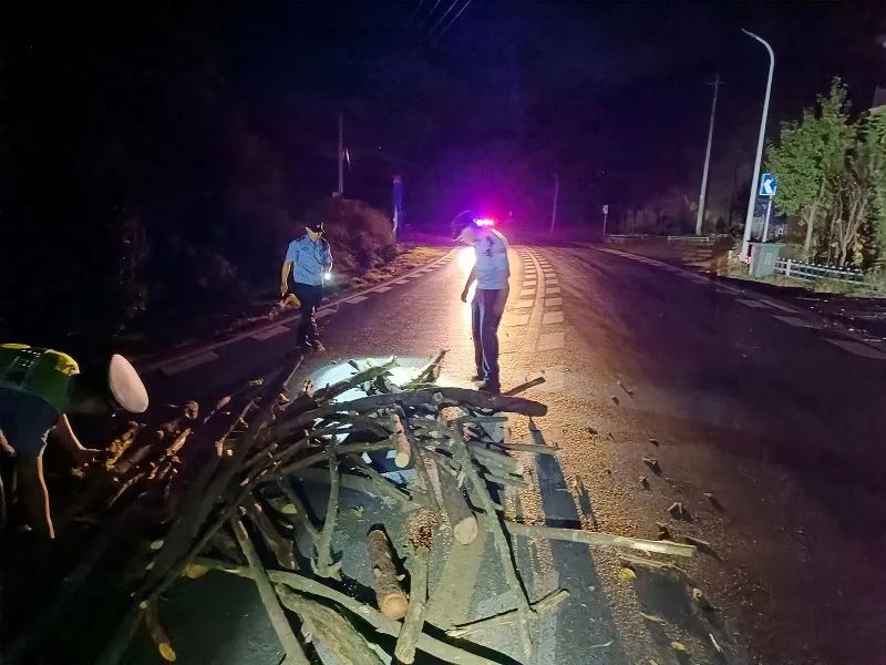 货物意外掉落 民警化身“搬运工”